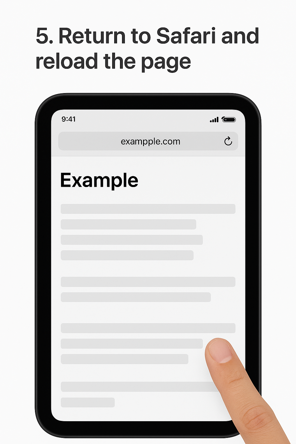 Step 5 screenshot for Safari (mobile)