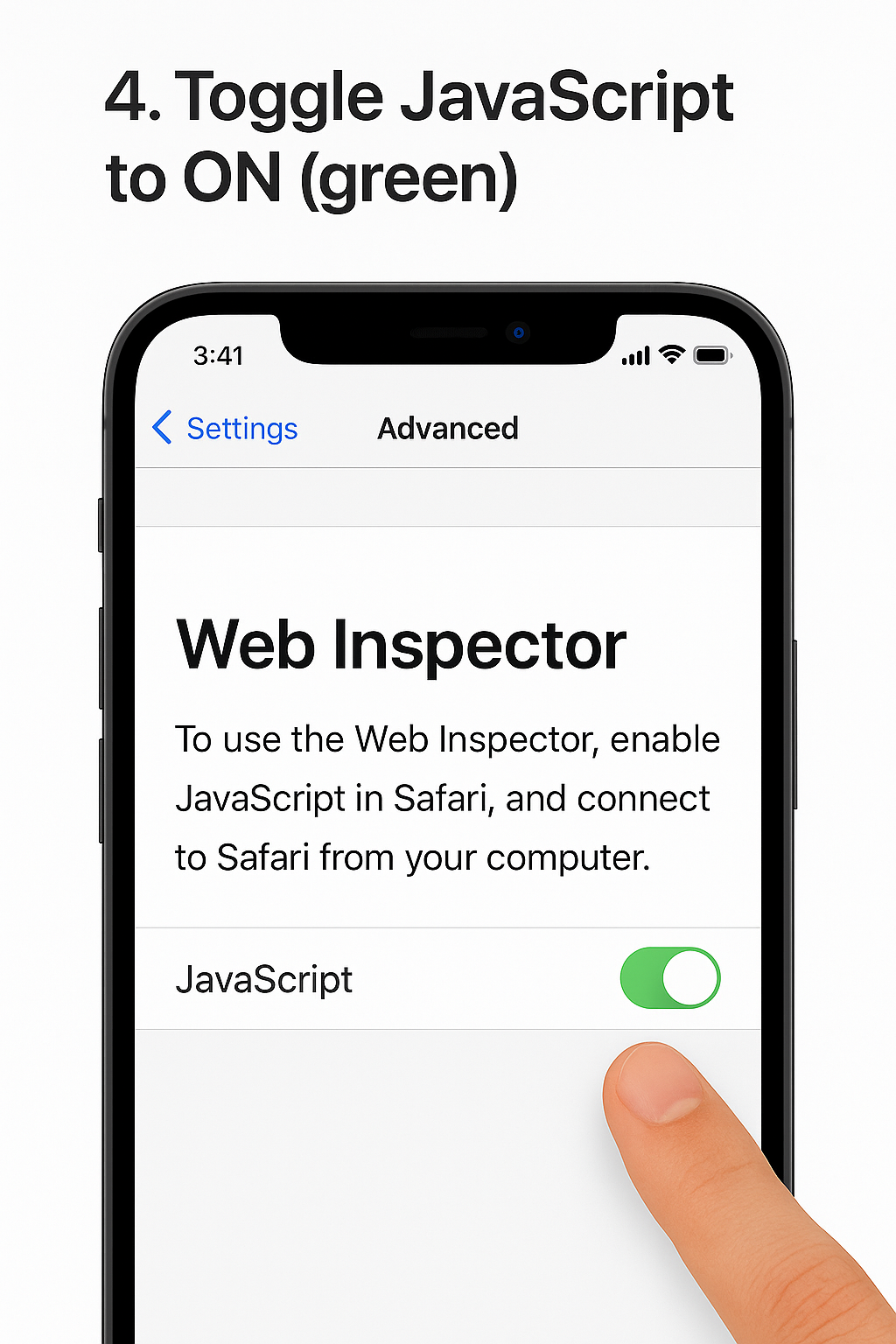 Step 4 screenshot for Safari (mobile)